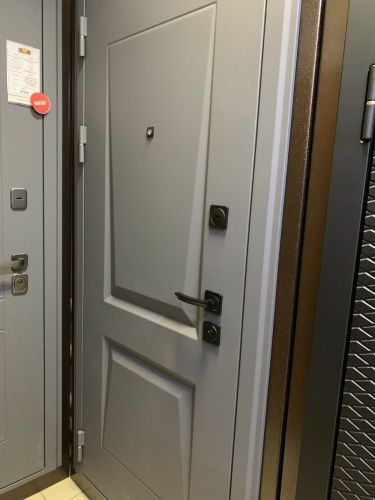 Входная дверь ТРЕНД Серый муар - Белый матовый фото 12 Входная дверь ТРЕНД Серый муар - Белый матовый фото 12